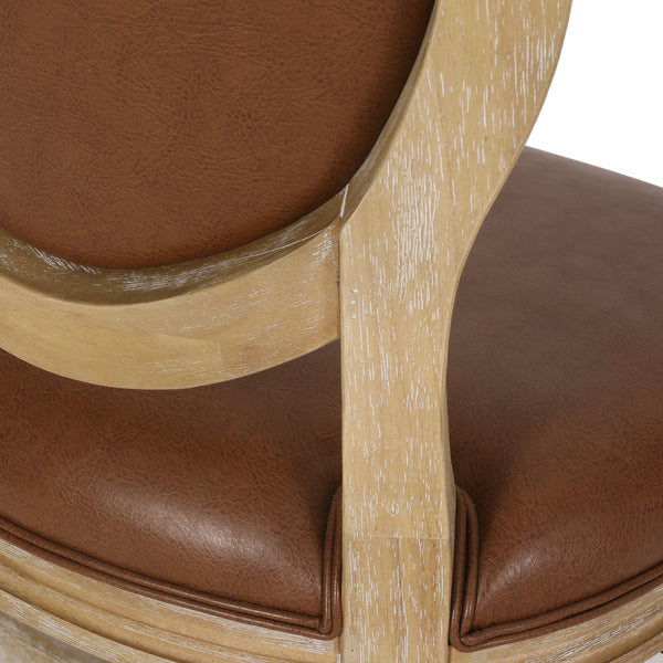 Gdf Studio Westby French Country Upholstered Swivel Office Chair