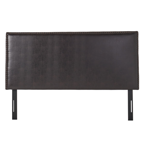 gdf studio Westin King-to-Cal King Adjustable Brown Leather Headboard