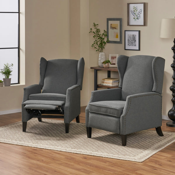 gdf studio Weyland Contemporary Fabric Recliner (Set of 2)