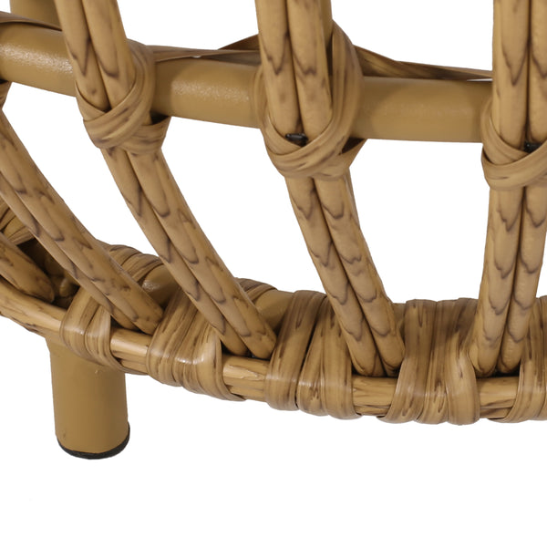 Gdf Studio Whitetail Outdoor Boho Wicker Side Table