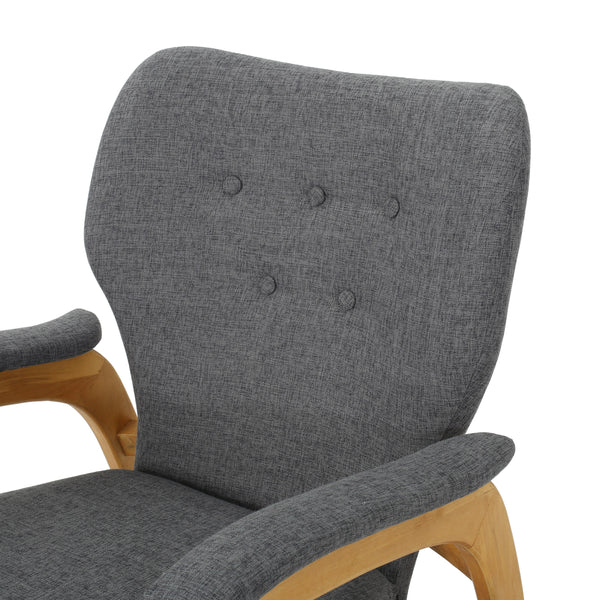 Gdf Studio Whitman Mid Century Fabric Rocking Chair