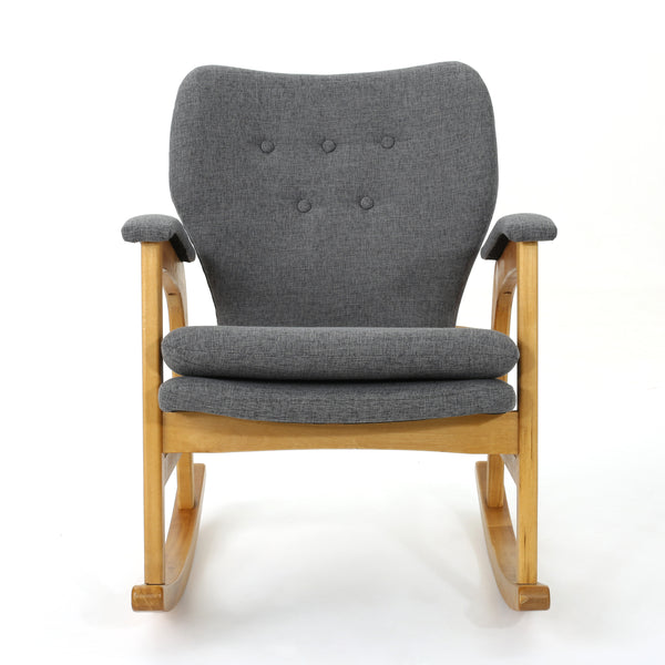 gdf studio Whitman Mid Century Fabric Rocking Chair