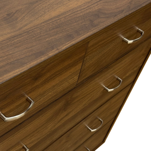 Gdf Studio Wilbur Mid Century Modern Wooden 5 Drawer Dresser