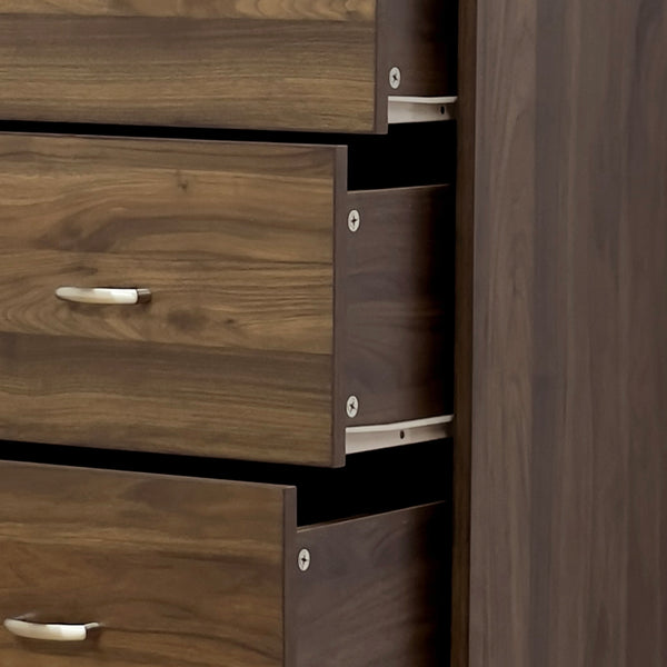 Gdf Studio Wilbur Mid Century Modern Wooden 5 Drawer Dresser