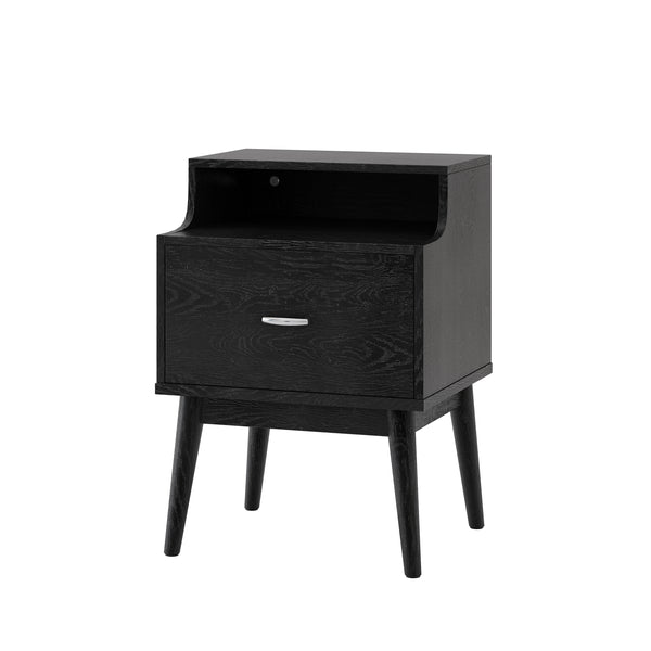Gdf Studio Wilbur Mid Century Modern Wooden Nightstand