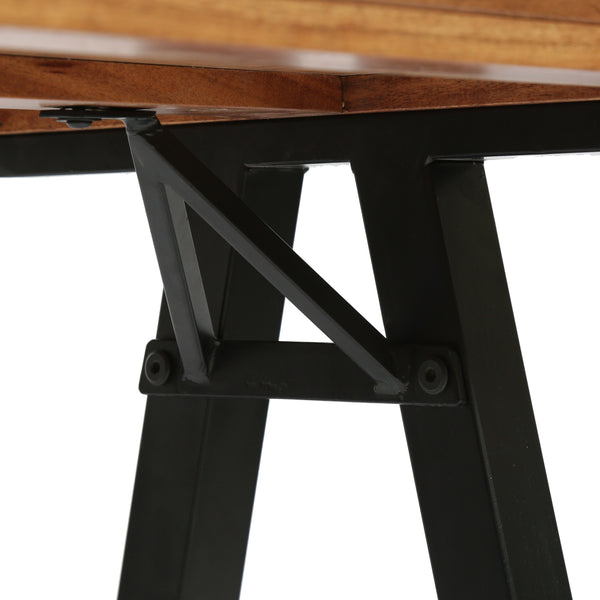 Gdf Studio Wilhoit Shurley Modern Industrial Handcrafted Acacia Wood Desk Natural And Black