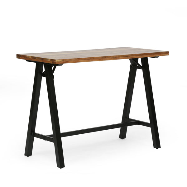 gdf studio Wilhoit Shurley Modern Industrial Handcrafted Acacia Wood Desk Natural and Black