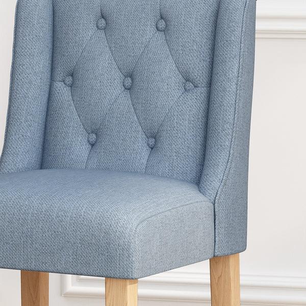 Gdf Studio Willamina Button Tufted Fabric Wingback Counterstool (Set Of 2)
