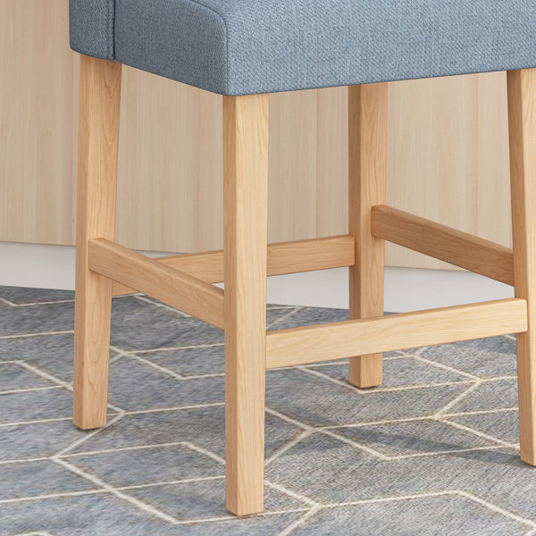 Gdf Studio Willamina Button Tufted Fabric Wingback Counterstool (Set Of 2)