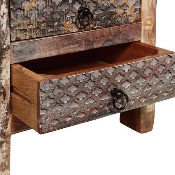 Gdf Studio Willards Boho Handmade Reclaimed Wood 5 Drawer Chest Multicolored And Natural