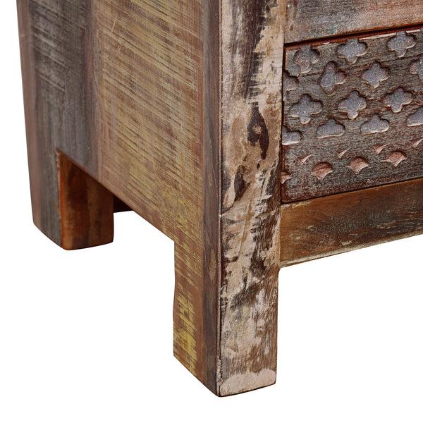 Gdf Studio Willards Boho Handmade Reclaimed Wood 5 Drawer Chest Multicolored And Natural