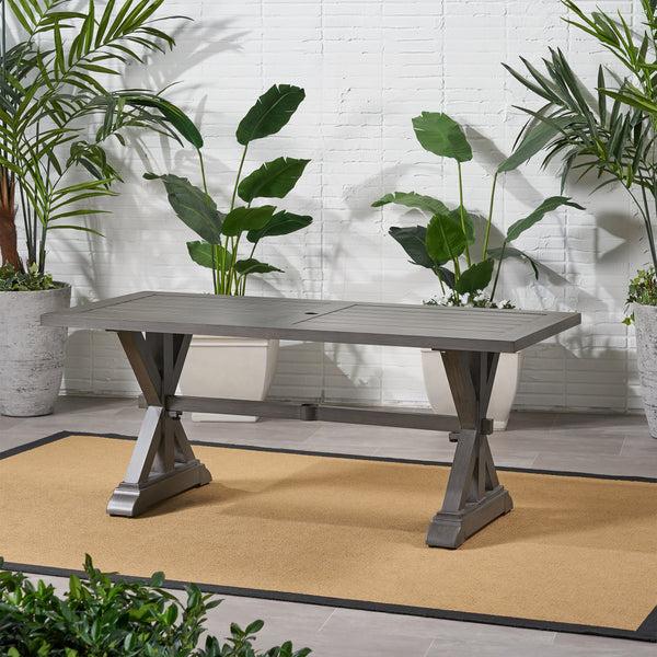 Gdf Studio William Modern Outdoor Aluminum Dining Table
