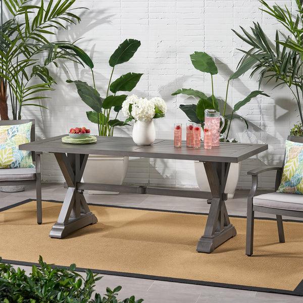 gdf studio William Modern Outdoor Aluminum Dining Table