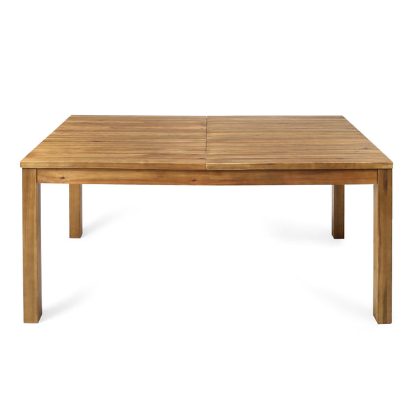gdf studio William Outdoor Expandable Teak Finished Acacia Wood Dining Table