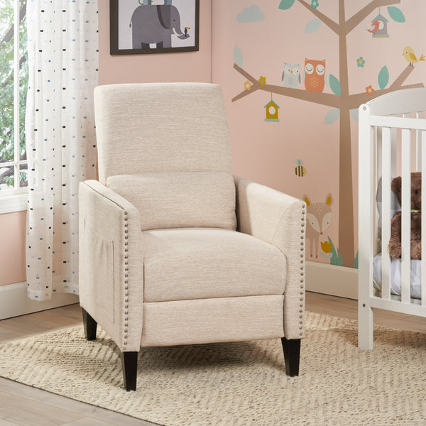 Gdf Studio Williamgsburg Contemporary Fabric Push Back Recliner