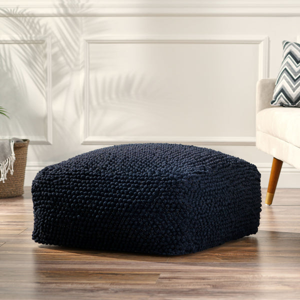 Gdf Studio Wilsey Boho Handcrafted Tufted Fabric Square Pouf