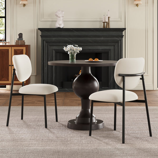 gdf studio Wionell Upholstered Luxury Beige Dining Chairs Set of 2