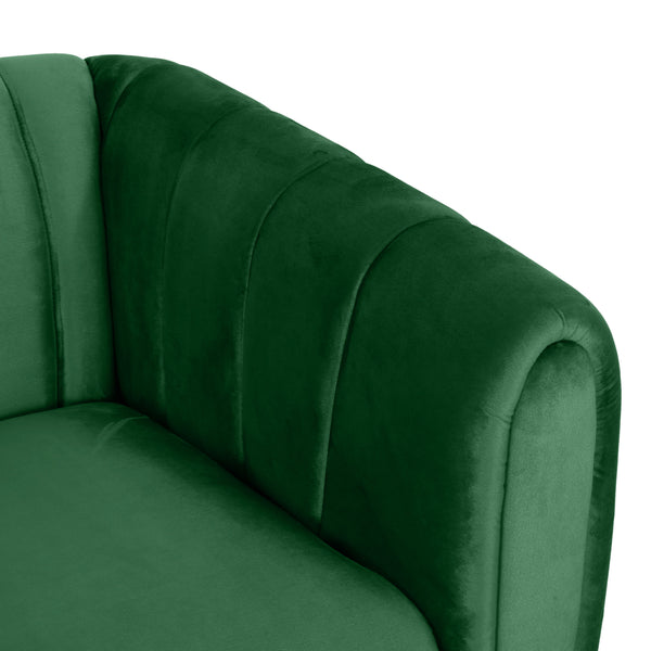Gdf Studio Worden Modern Glam Velvet Channel Stitch 3 Seater Sofa