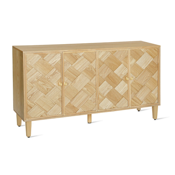 Gdf Studio Worener Wide Storage Sideboard With Solid Wood Legs