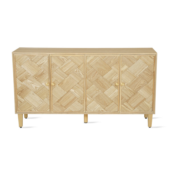 Gdf Studio Worener Wide Storage Sideboard With Solid Wood Legs