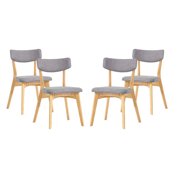 gdf studio Wrene Mid-Century Walnut Finished Frame Dining Chairs Set of 4