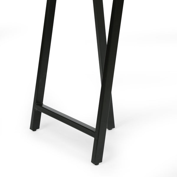 Gdf Studio Wrens Modern Industrial Handmade Mango Wood Console Table Natural And Black