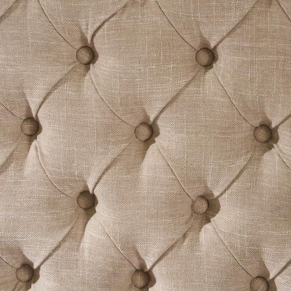 Gdf Studio Wyoming Contemporary Button Tufted Light Beige Fabric Queen/Full Headboard