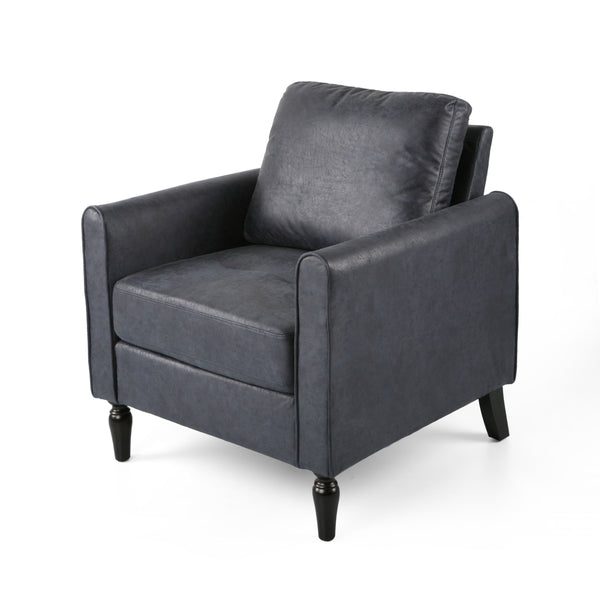 Gdf Studio Xyan Contemporary Club Chair With Plush Microfiber Cushions