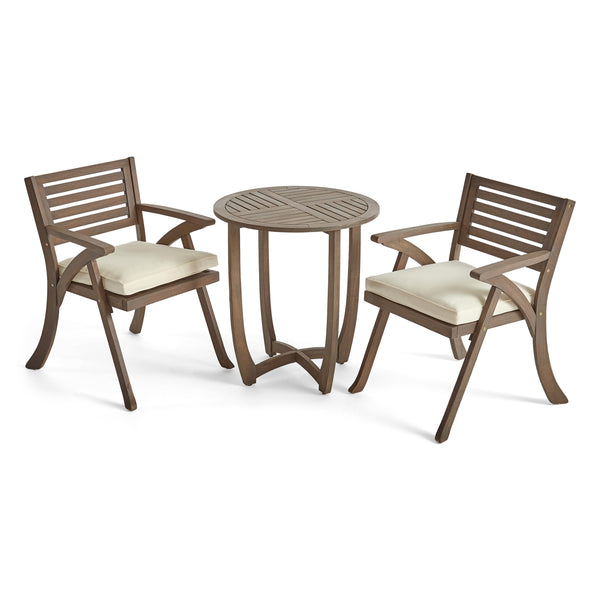 gdf studio Yakub Outdoor 2-Seater Acacia Wood Bistro Set