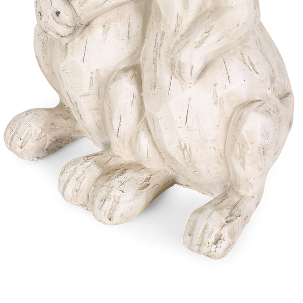 Gdf Studio Yantic Outdoor Rabbit Couple Garden Statue White
