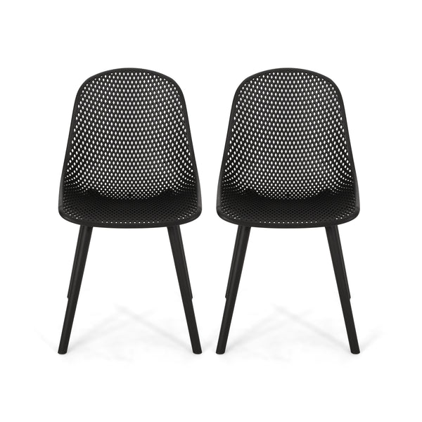 Gdf Studio Yazmeen Outdoor Modern Dining Chair (Set Of 2)