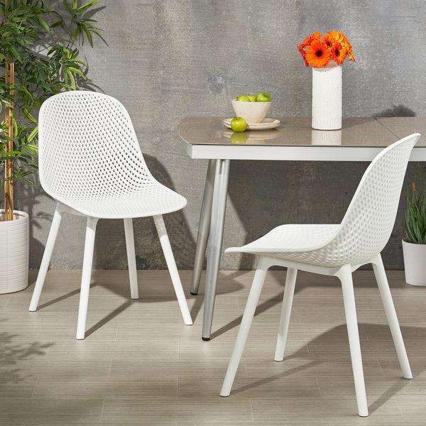 Gdf Studio Yazmeen Outdoor Modern Dining Chair (Set Of 2)