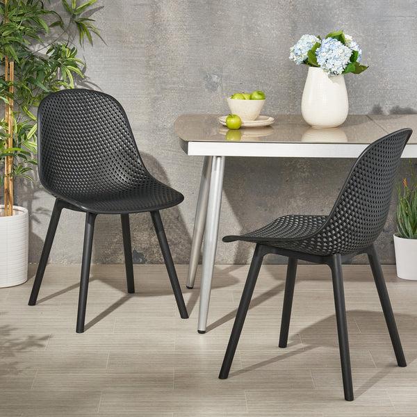 gdf studio Yazmeen Outdoor Modern Dining Chair (Set of 2)