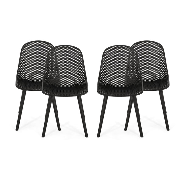 Gdf Studio Yazmeen Outdoor Modern Dining Chair (Set Of 4)