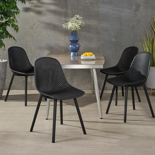 gdf studio Yazmeen Outdoor Modern Dining Chair (Set of 4)