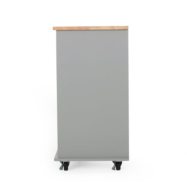 Gdf Studio Yohaan Contemporary Kitchen Cart With Wheels