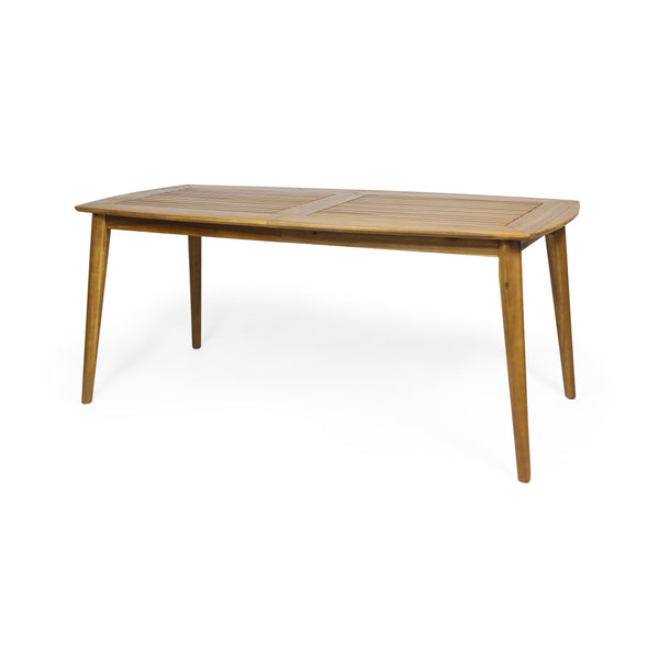 gdf studio Yugan Outdoor Rustic Acacia Wood Dining Table