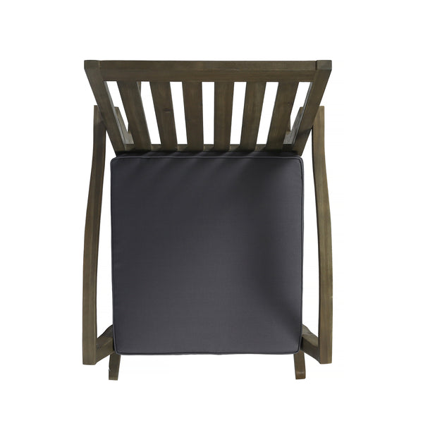 Gdf Studio Yvonne Outdoor Acacia Wood Rocking Chair Chat Set