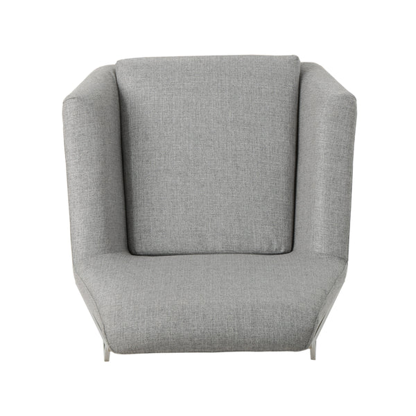 Gdf Studio Zach Modern Stainless Steel Frame Fabric Accent Chair