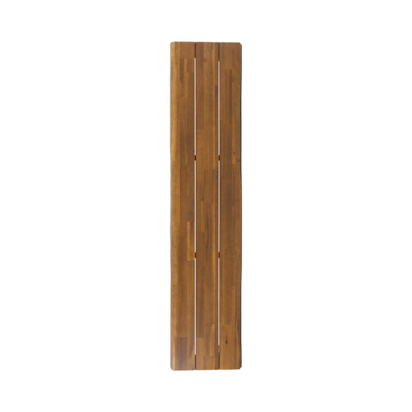 Gdf Studio Zephyra Outdoor Modern Industrial Acacia Wood Bench With Metal Hairpin Legs