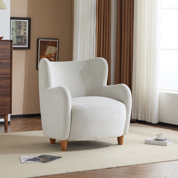 Gdf Studio Zoe Fabric Wingback Accent Chairs Single Sofa
