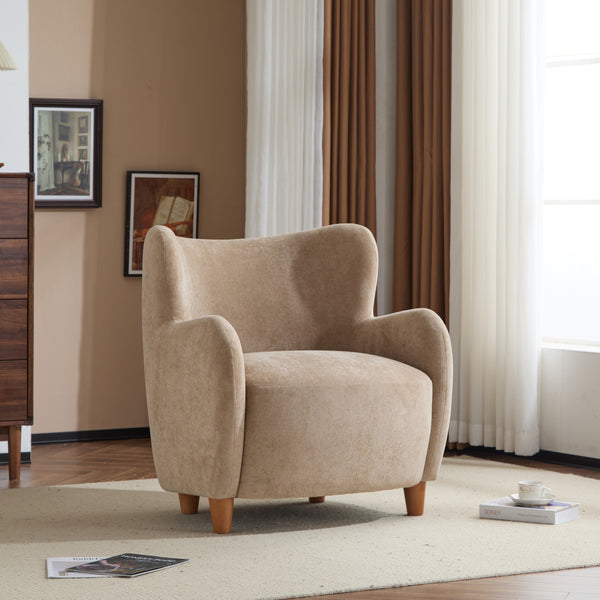gdf studio Zoe Fabric Wingback Accent Chairs Single Sofa