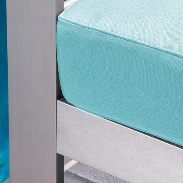 Gdf Studio Zona Outdoor Aluminum Club Chairs And Faux Wood Side Table Set With Cushions