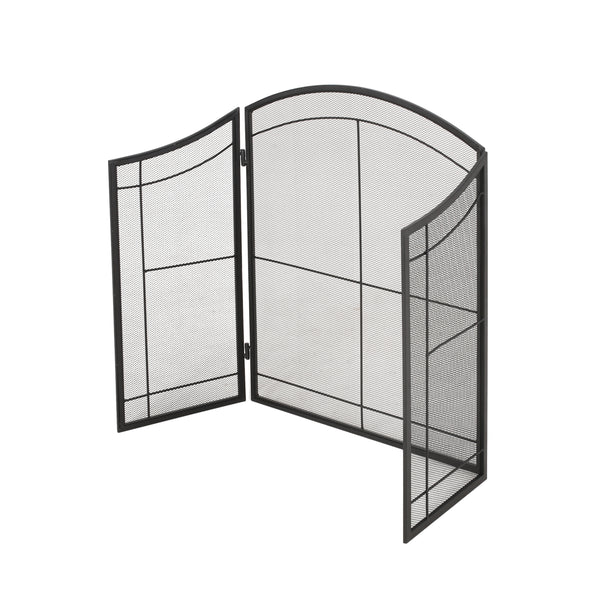 Gdf Studio Zooey Modern Iron Folding Fireplace Screen