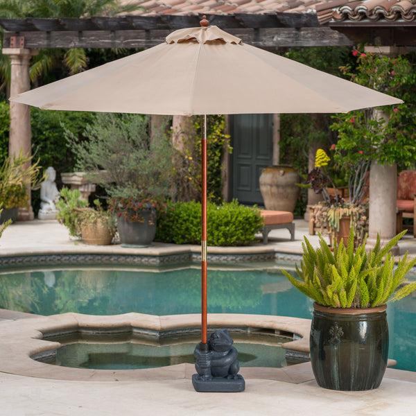 Gdf Studio Zues Outdoor 55lbs Green Frog Umbrella Base