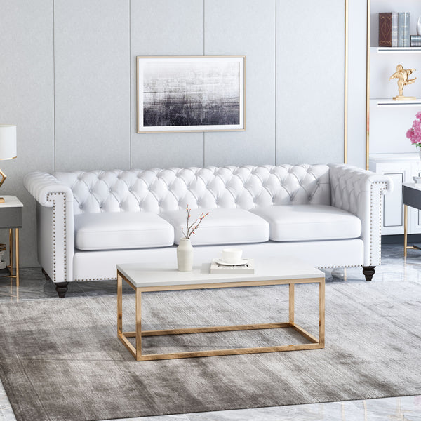 Gdf Studio Zyiere Tufted Chesterfield 3 Seater Sofa