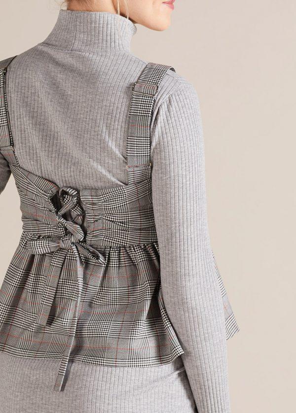 Gebe Maternity Blouse For Pregnancy Prensdegalle Grey (B25)