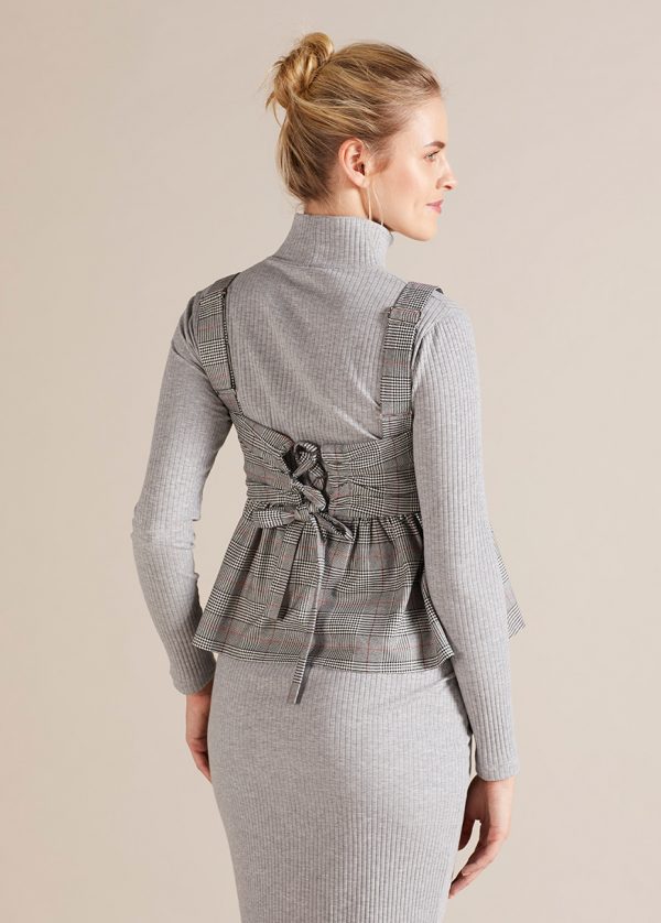 Gebe Maternity Blouse For Pregnancy Prensdegalle Grey (B25)