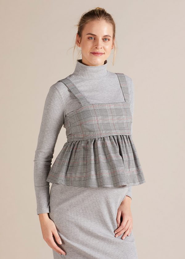 gebe maternity Blouse for Pregnancy Prensdegalle Grey (B25)