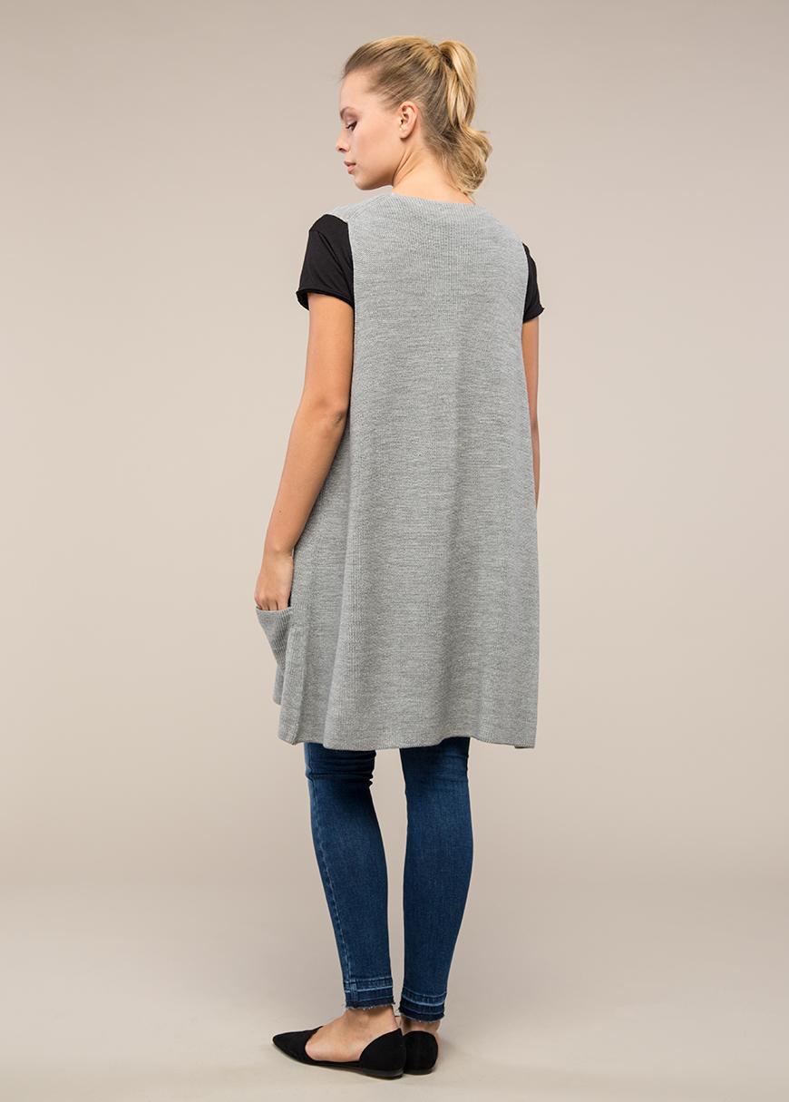 Gebe Maternity Cardigan For Pregnancy (zero Sleeve) Black (006)